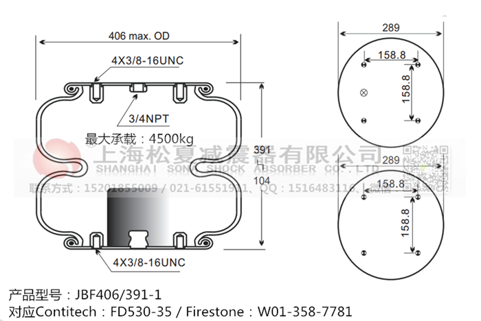 JBF406/391-2橡膠<a href='http://www.haiwai.net.cn/' target='_blank'><u>空氣彈簧</u></a>